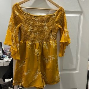 River Island Off the Shoulder Romper Size UK 10 (approx. a US 4 / 6)